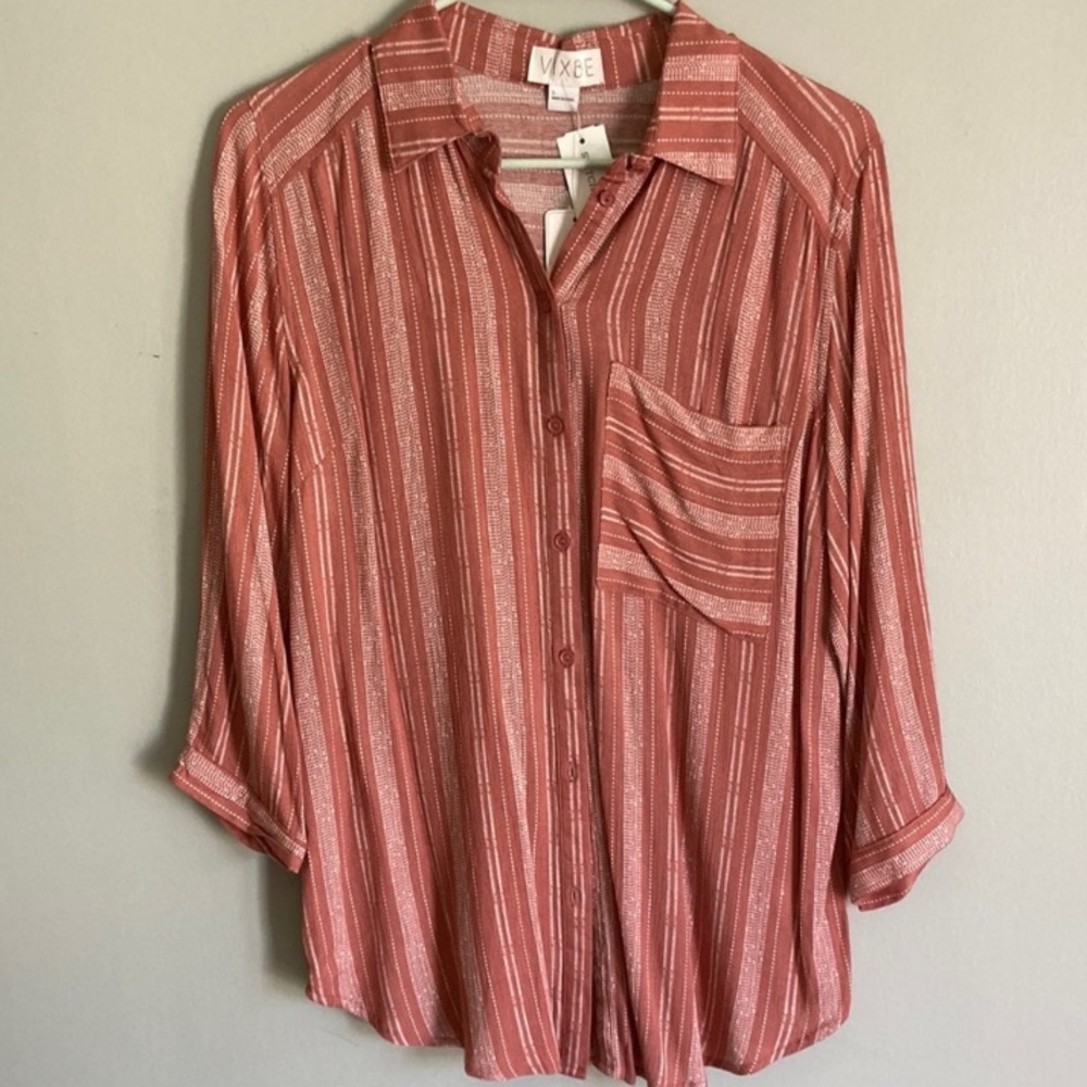 Striped Button-Up Shirt